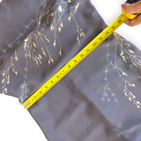 90s Rampage Slip Dress ~ Grungefairy Floral Cottage Slit Juniors Size 7 - Picture 9 of 11